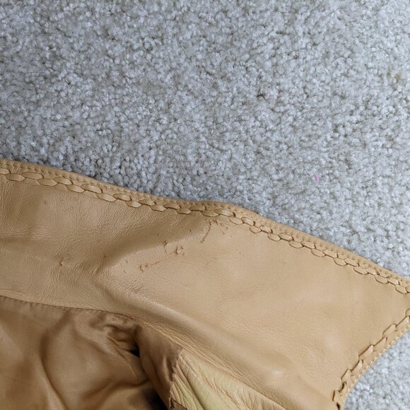 Leda Spain by Gropper Vintage 70s Soft Leather Belted Trench Coat / Jacket - S/M - Picture 11 of 12